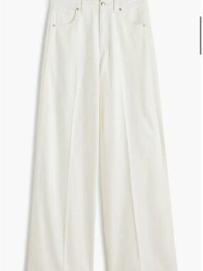 Madewell High-Rise Wide-Leg Jean Pants in White